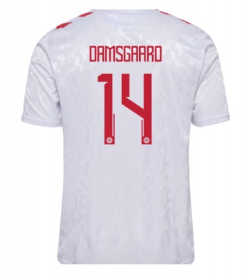 Danmark Mikkel Damsgaard #14 Replika Udebanetrøje EM 2024 Kortærmet